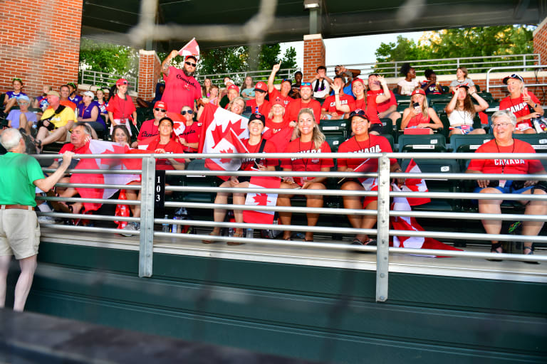 Canada Fans Sit in Stallings Stadium