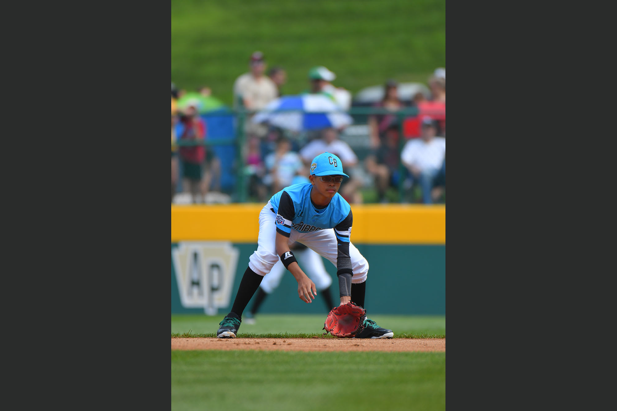 Caribbean player in ready position