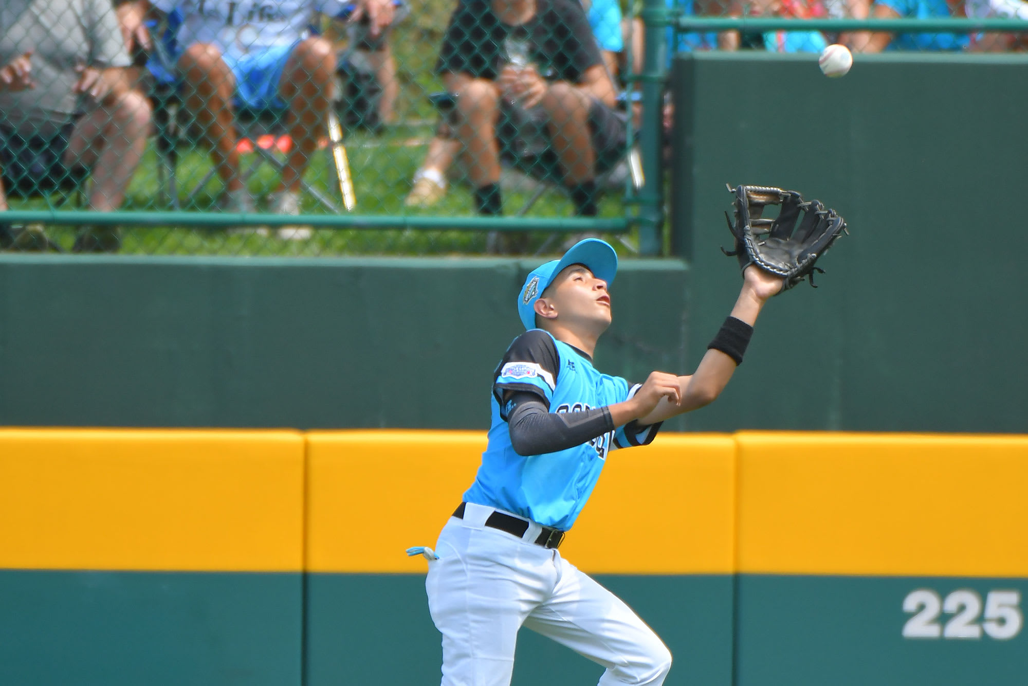 Caribbean player catching ball