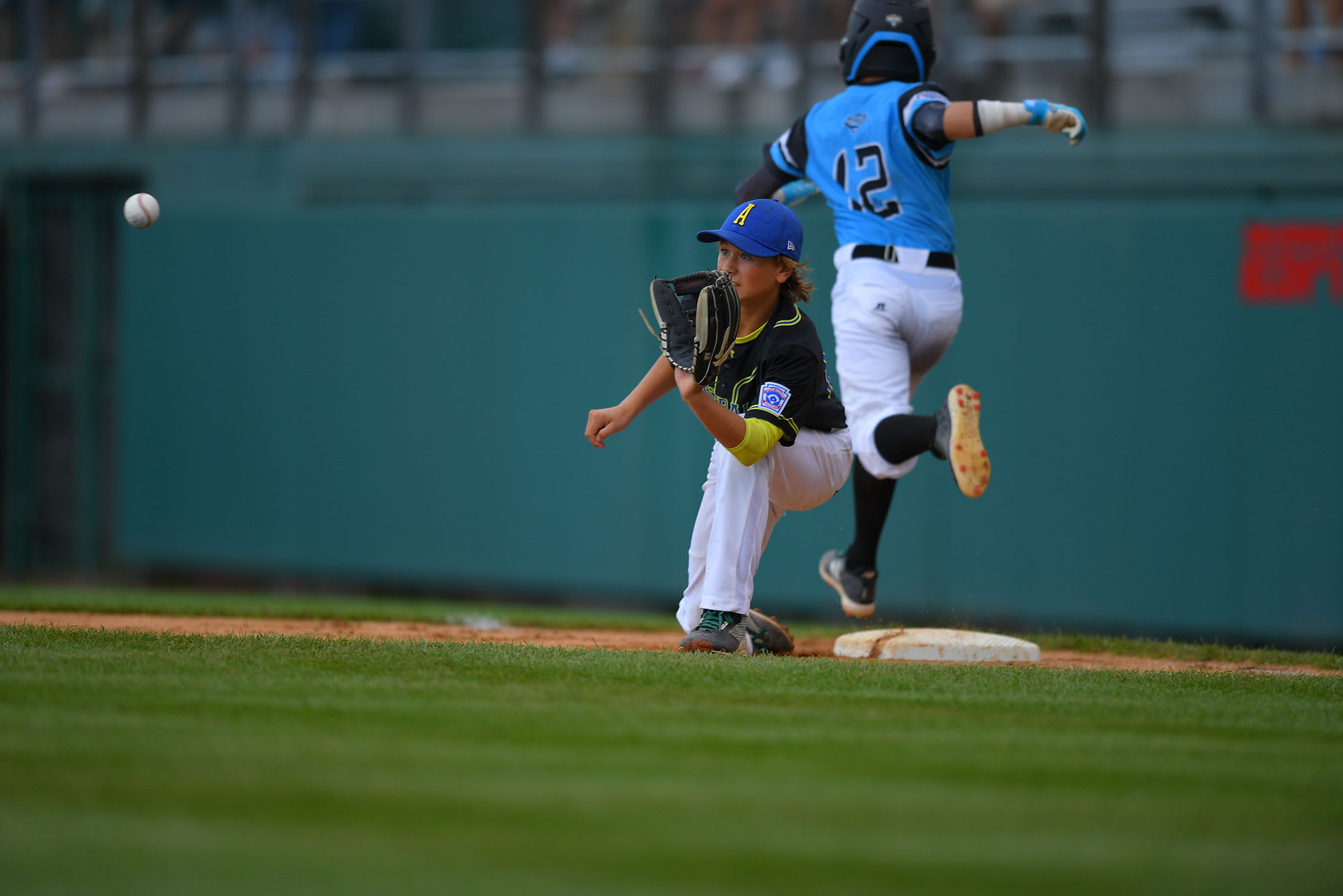 NW player running to first