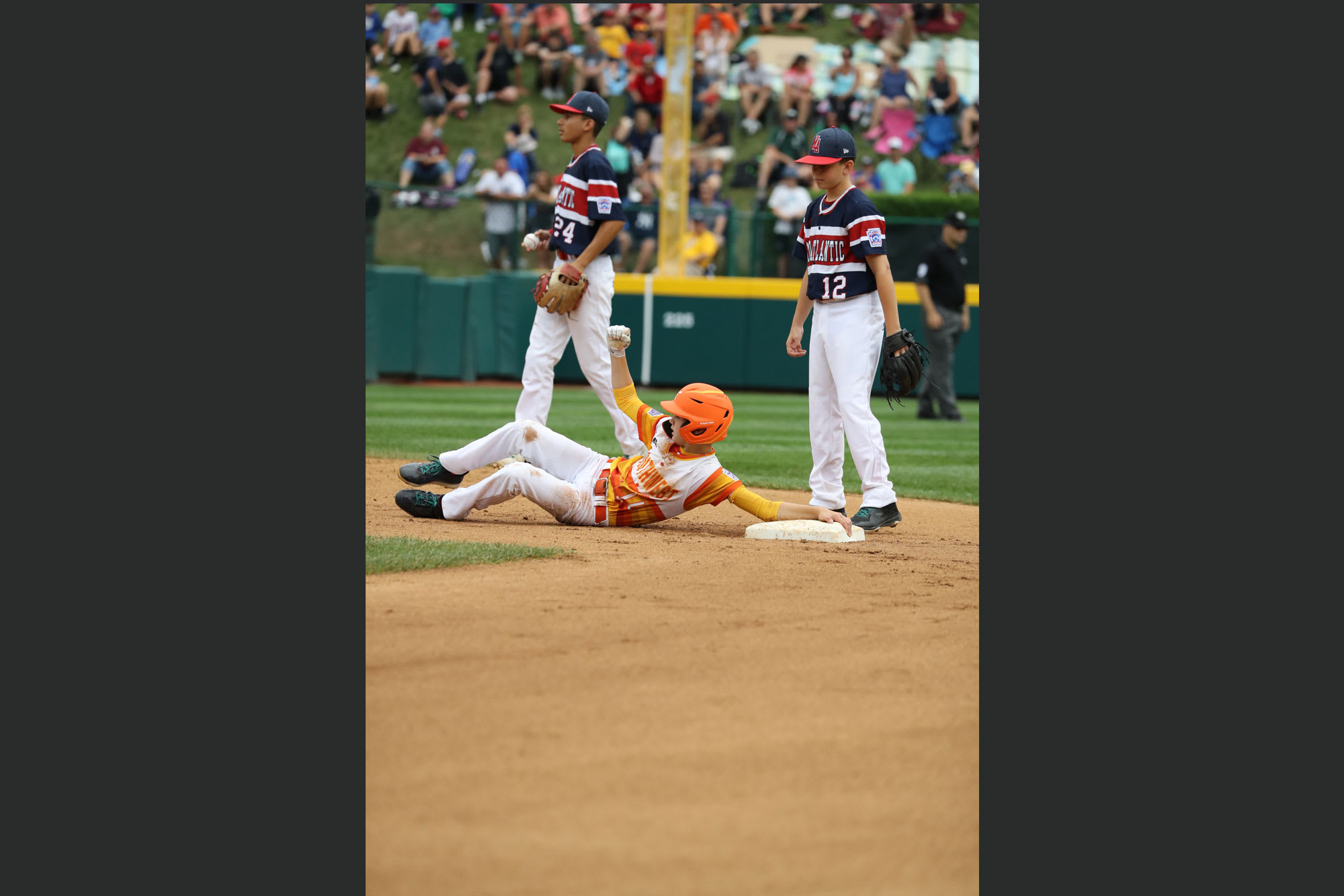 southwest player sliding second