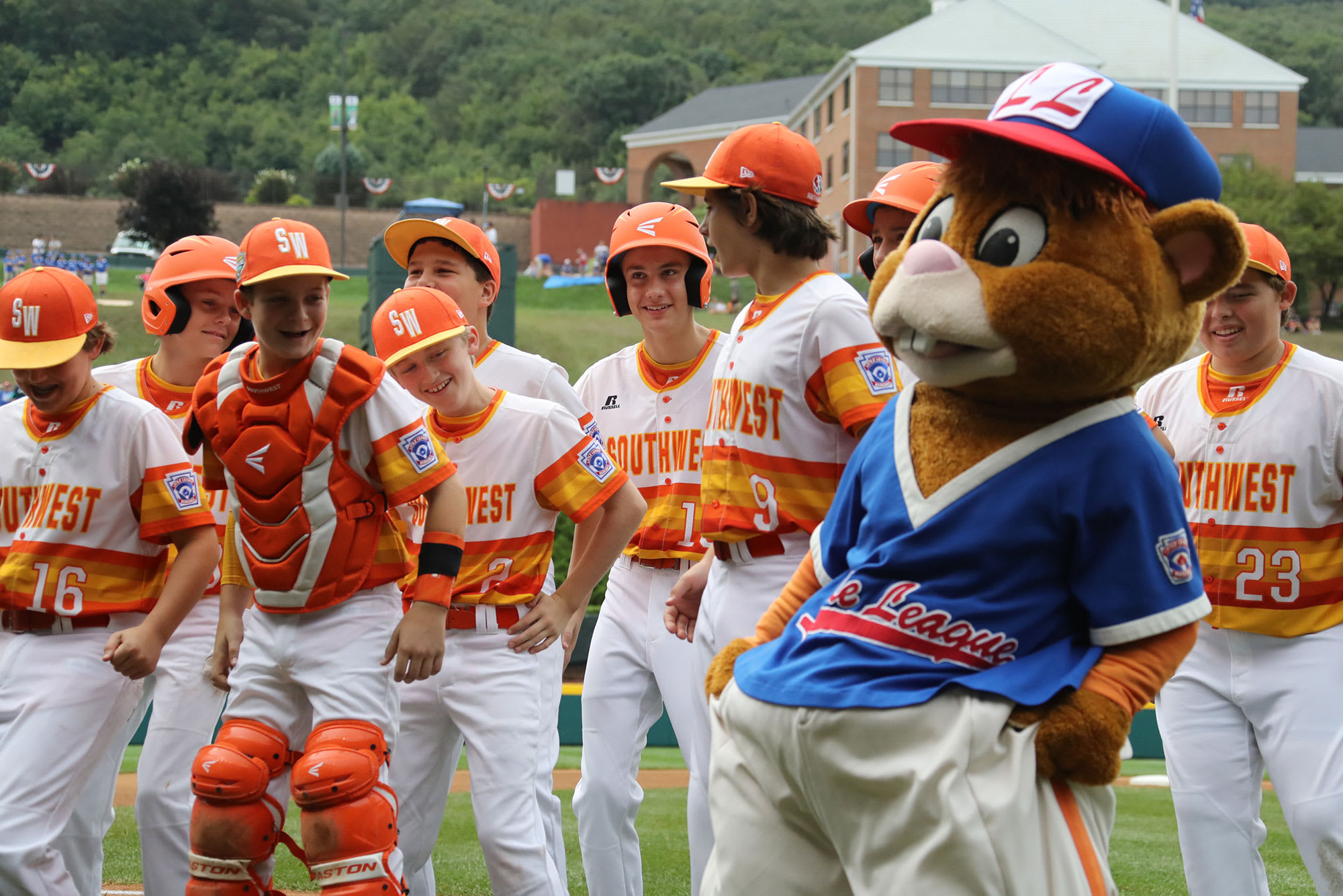 sw team dancing with dugout