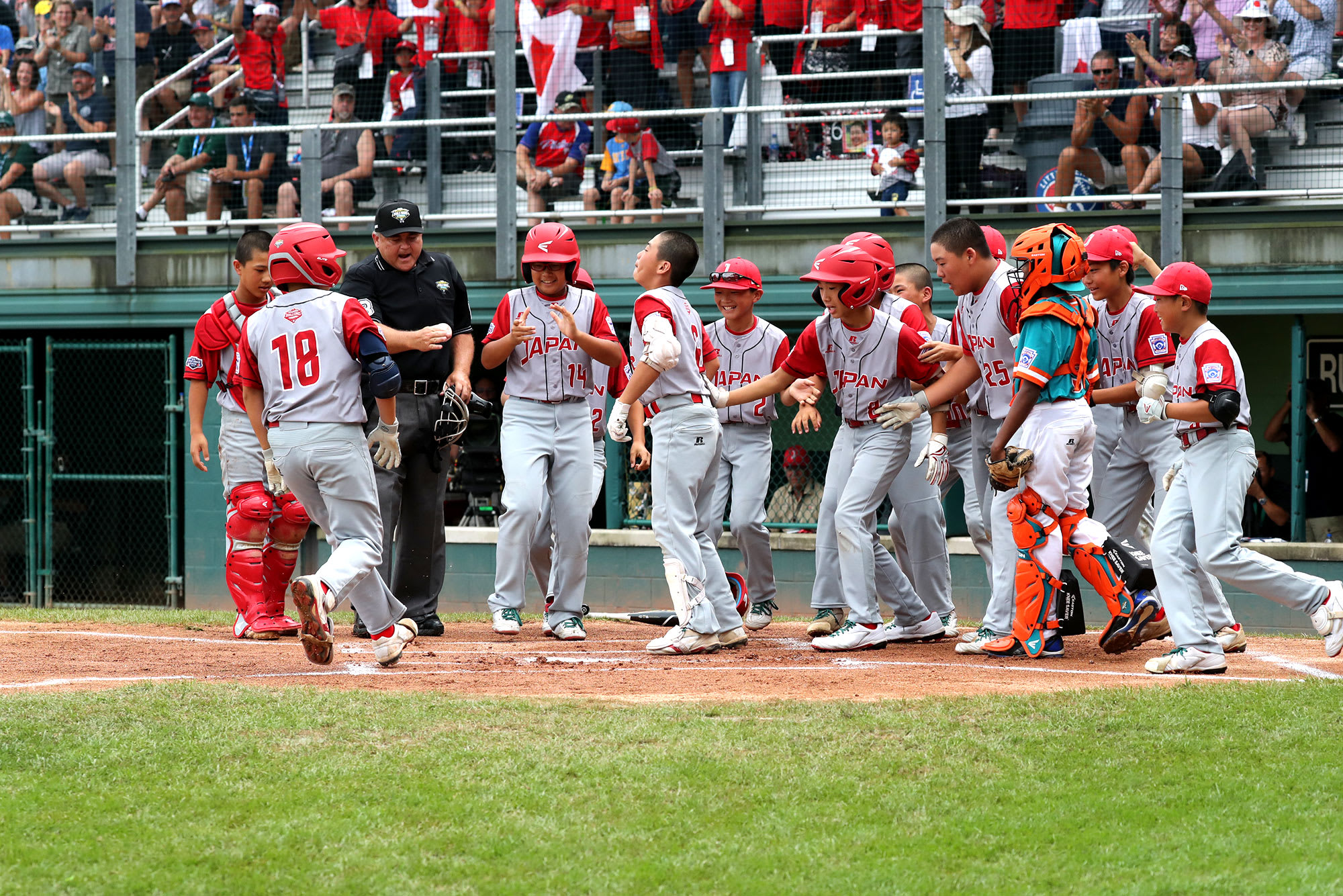 japan team celebrates