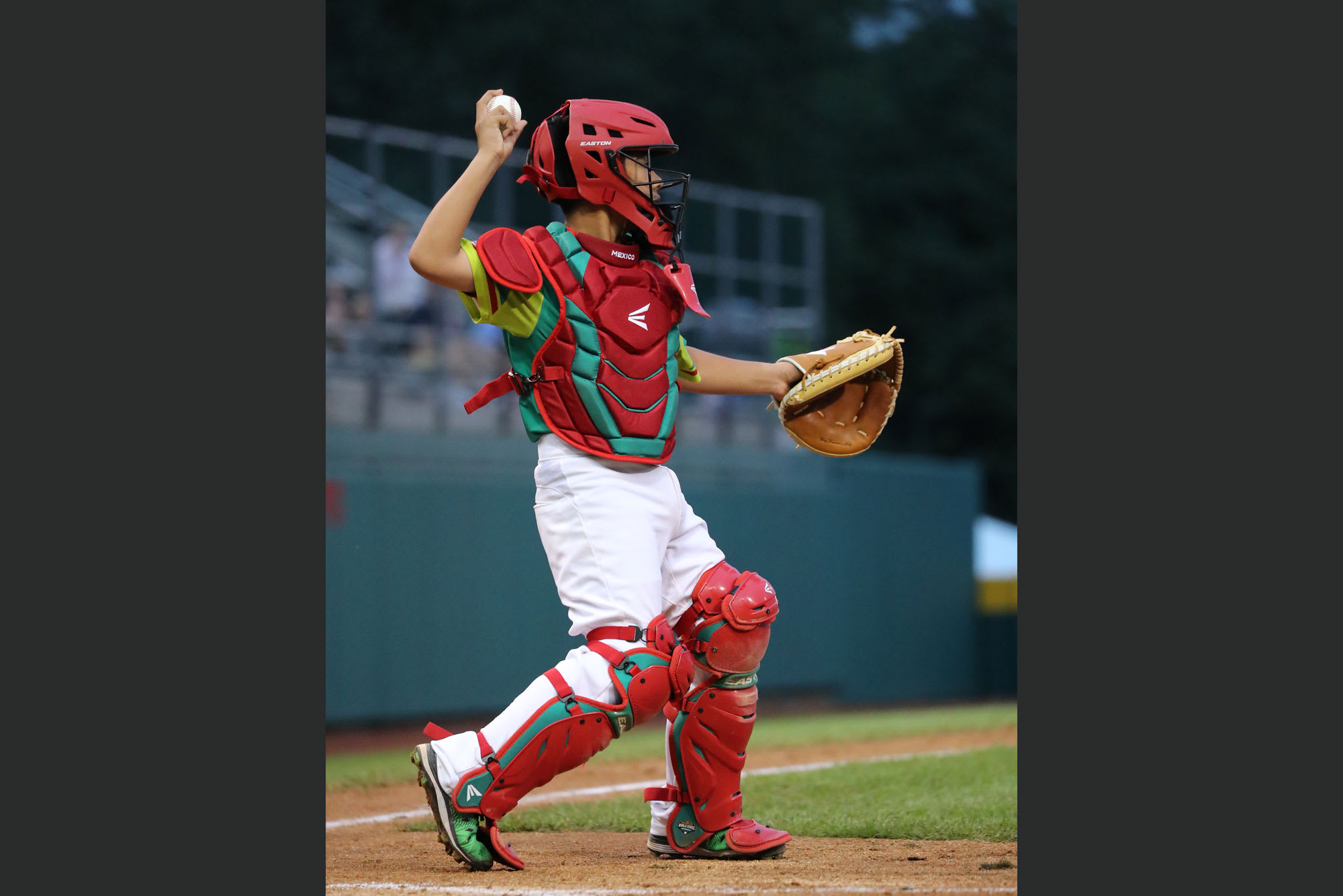 mexico catcher throwing ball