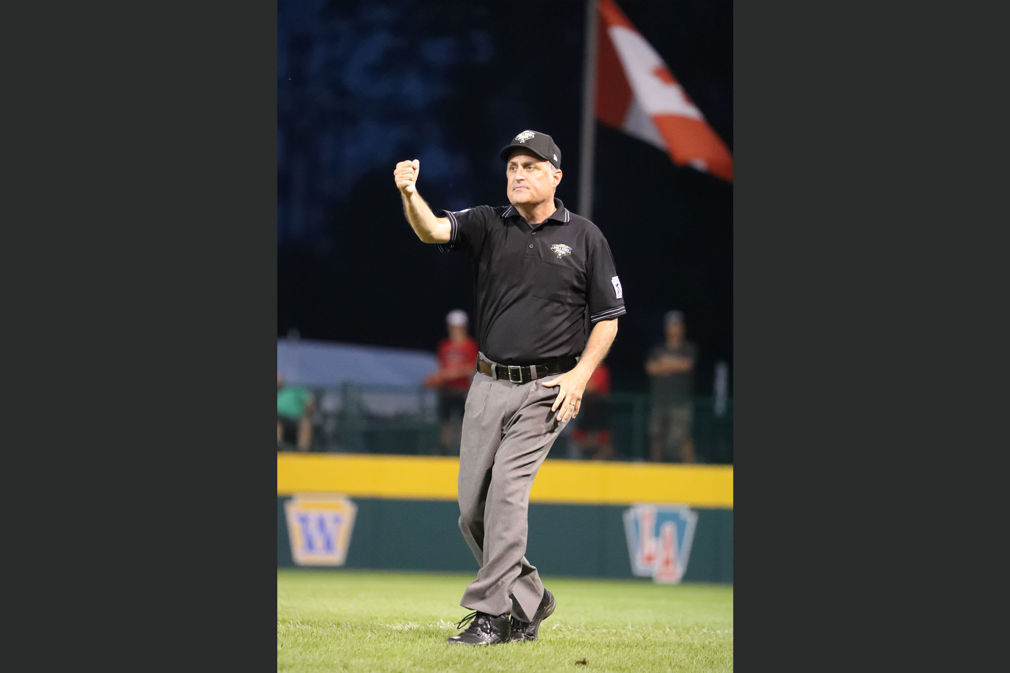 umpire in outfield