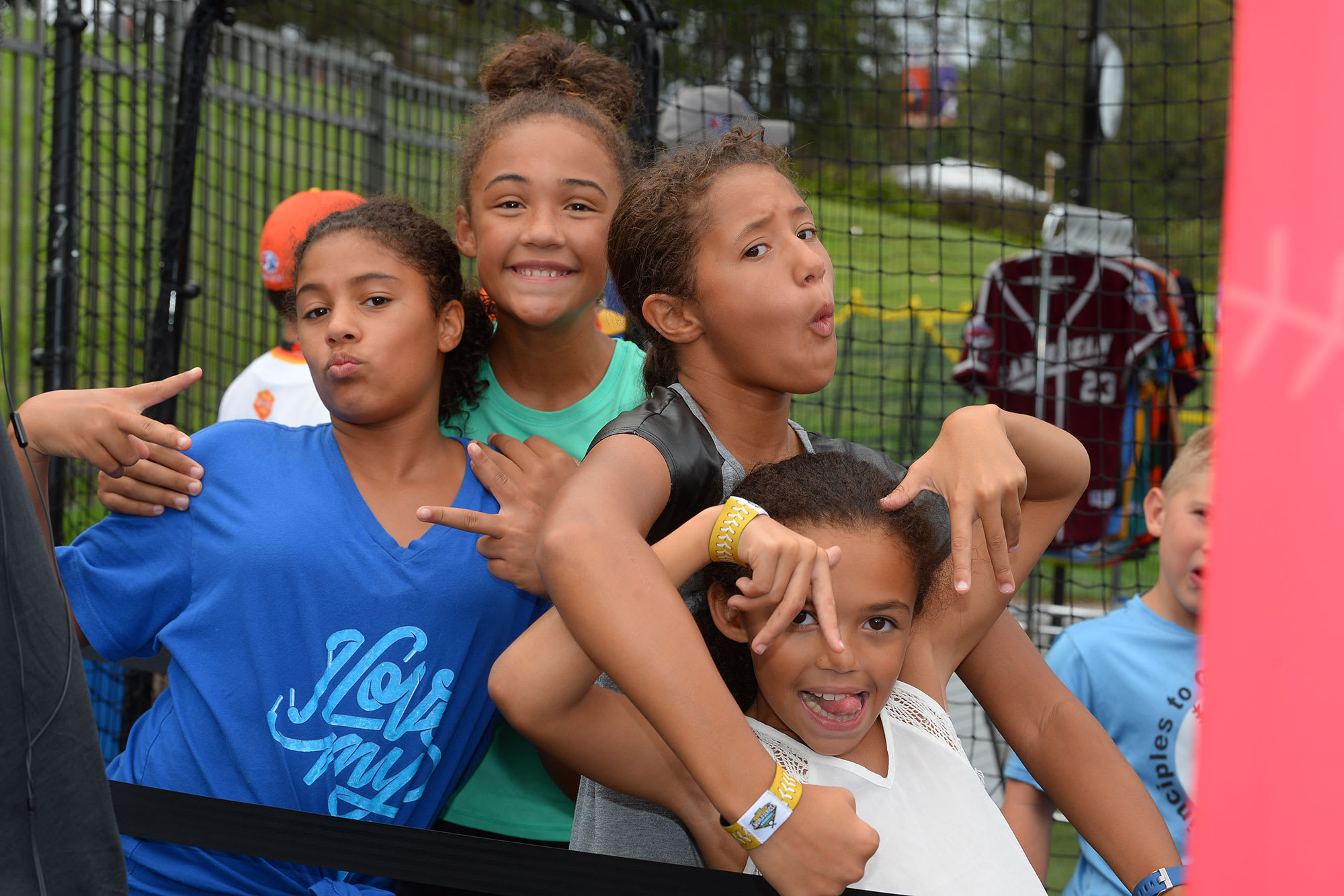 girls having fun at family fun zone