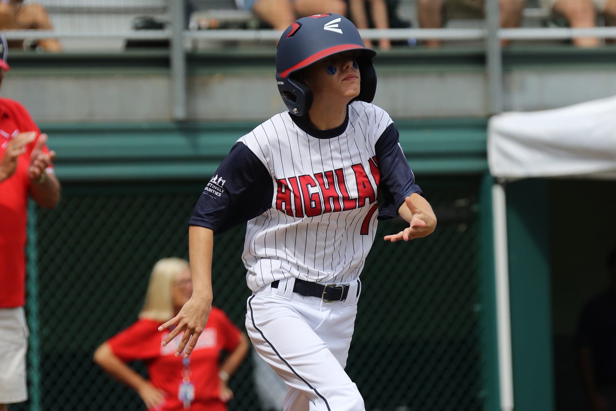 challenger game - player running to first