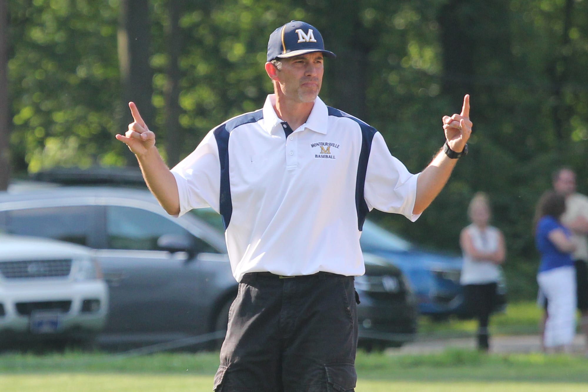 Mike Mussina coaching Montoursville Little League.