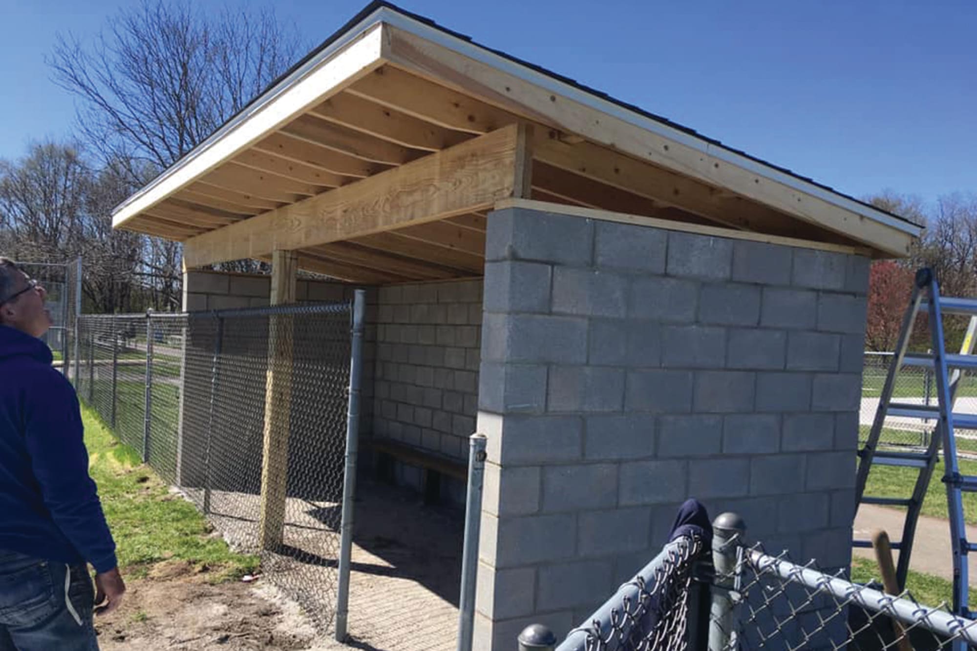 DeMotte LL Dugout built from Grow the Game Grant