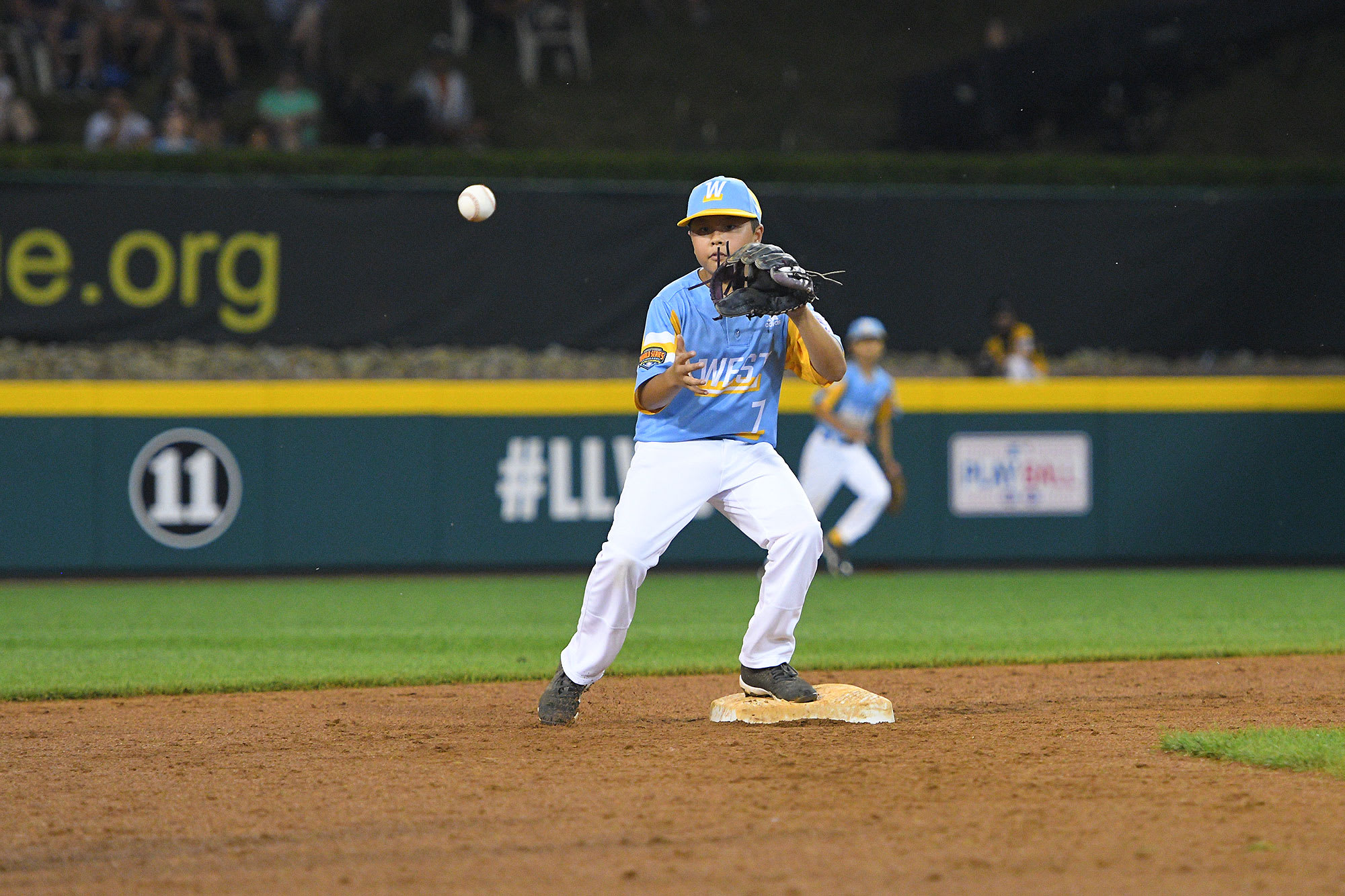 west player catching ball