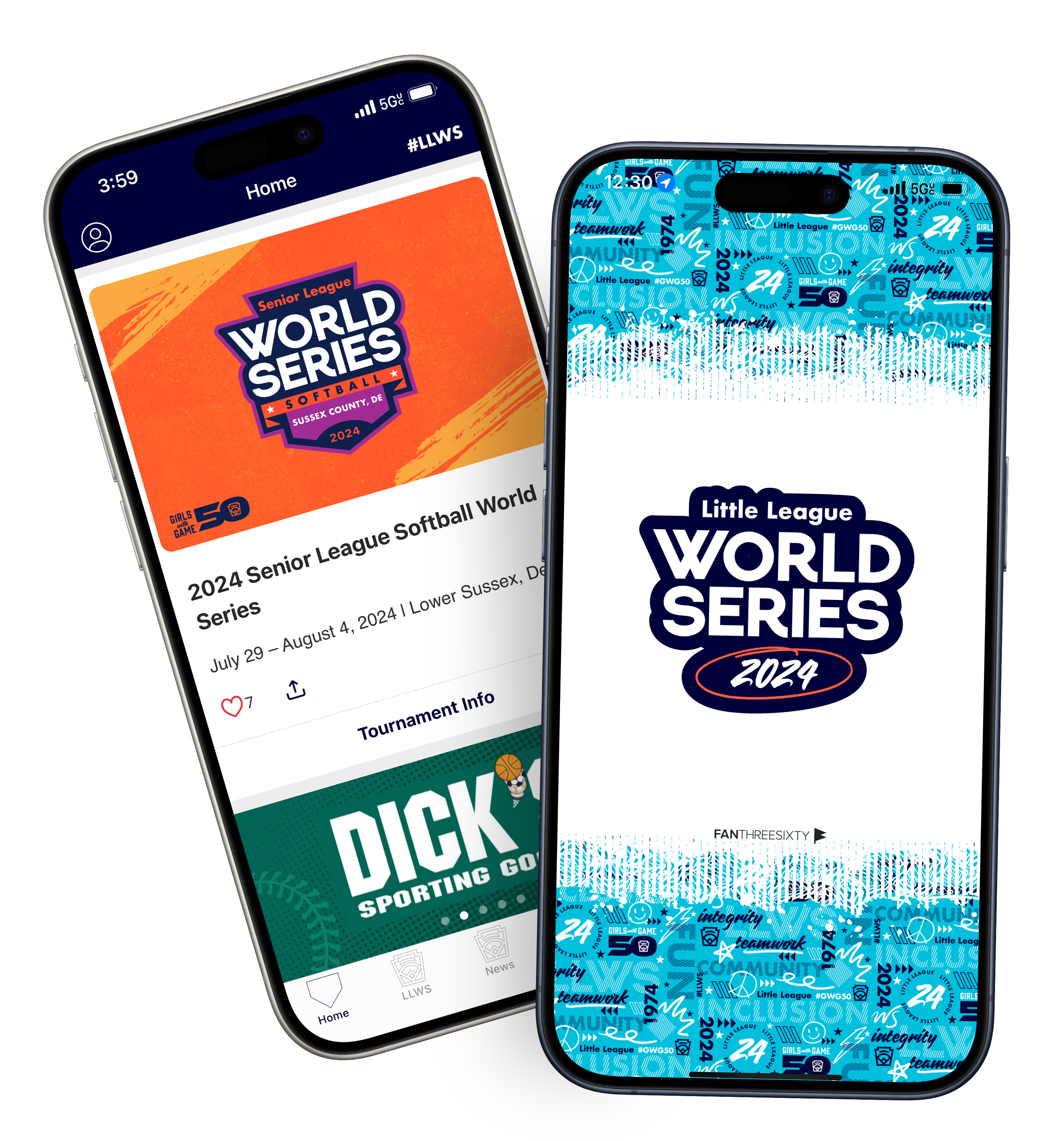 2024 LLWS App two phones