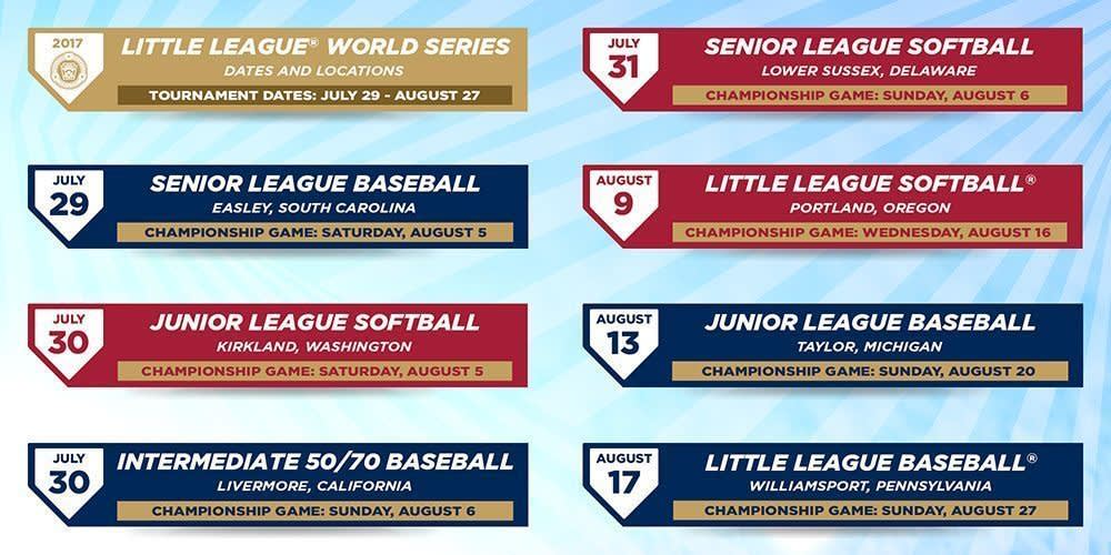 Dates Announced for the 2017 Little League® World Series