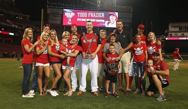 July 13 2015:Cincinnati Red Todd Frazier and his brother Charlie