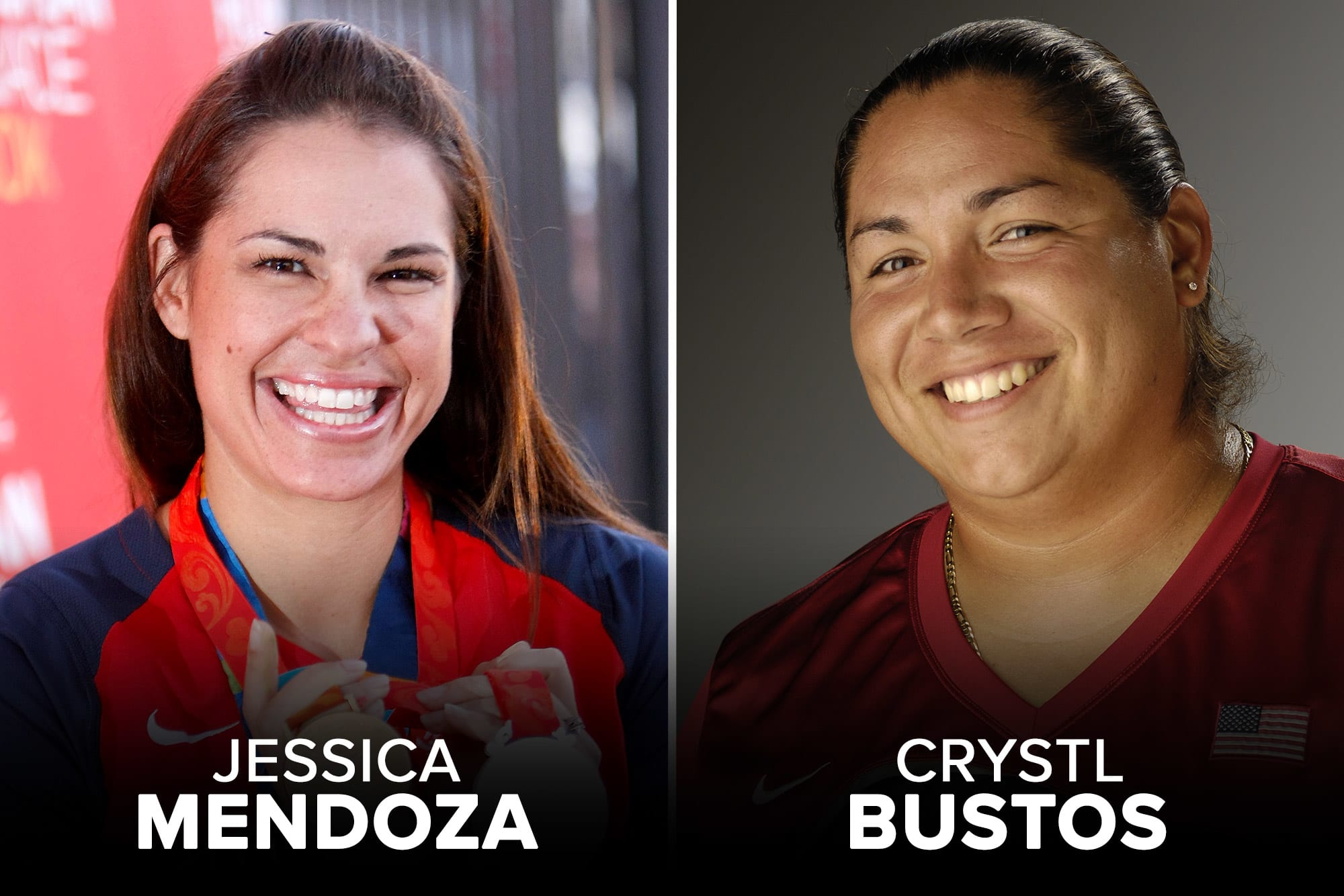 Jessica Mendoza and Crystl Bustos