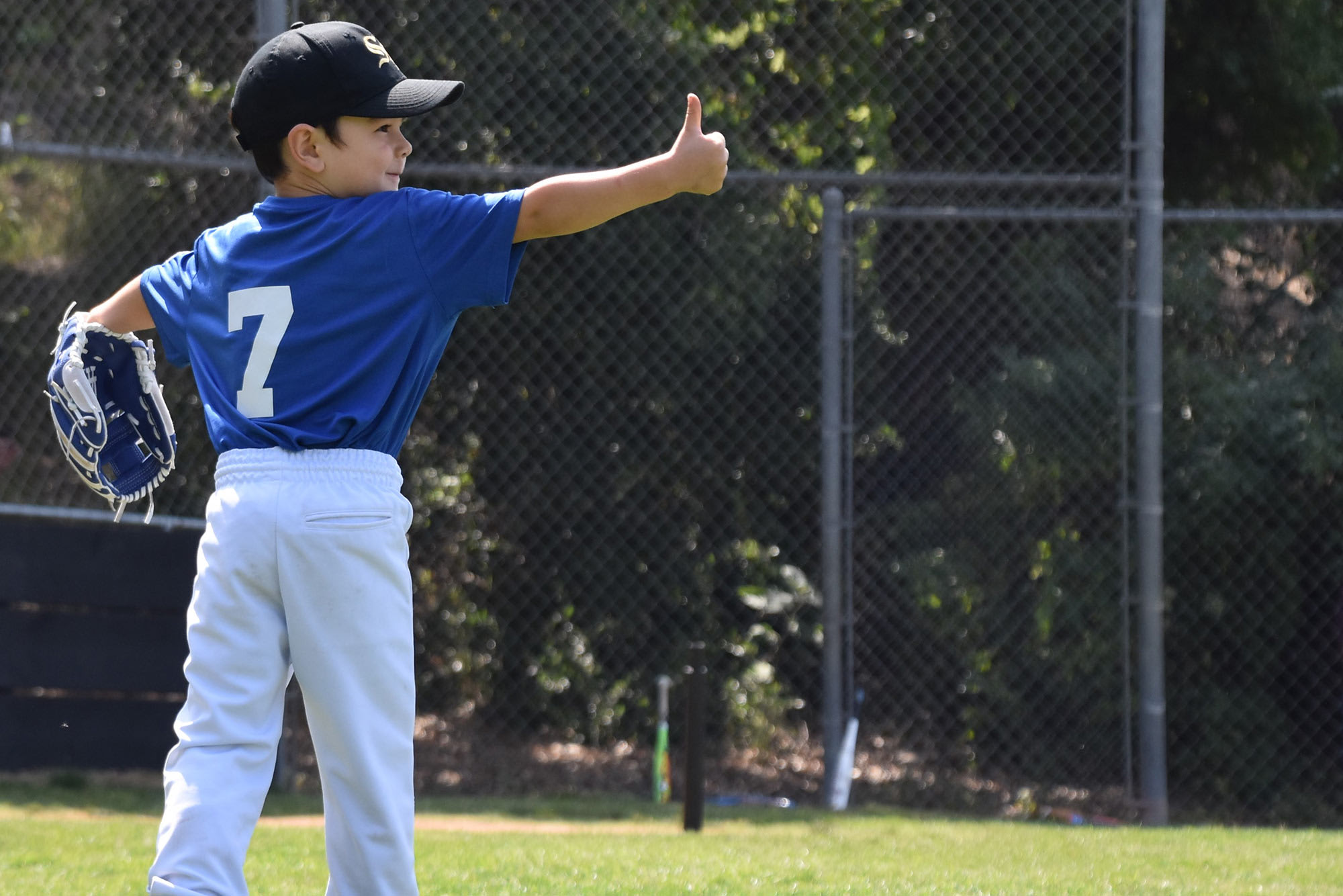 baseball player giving thumbs up