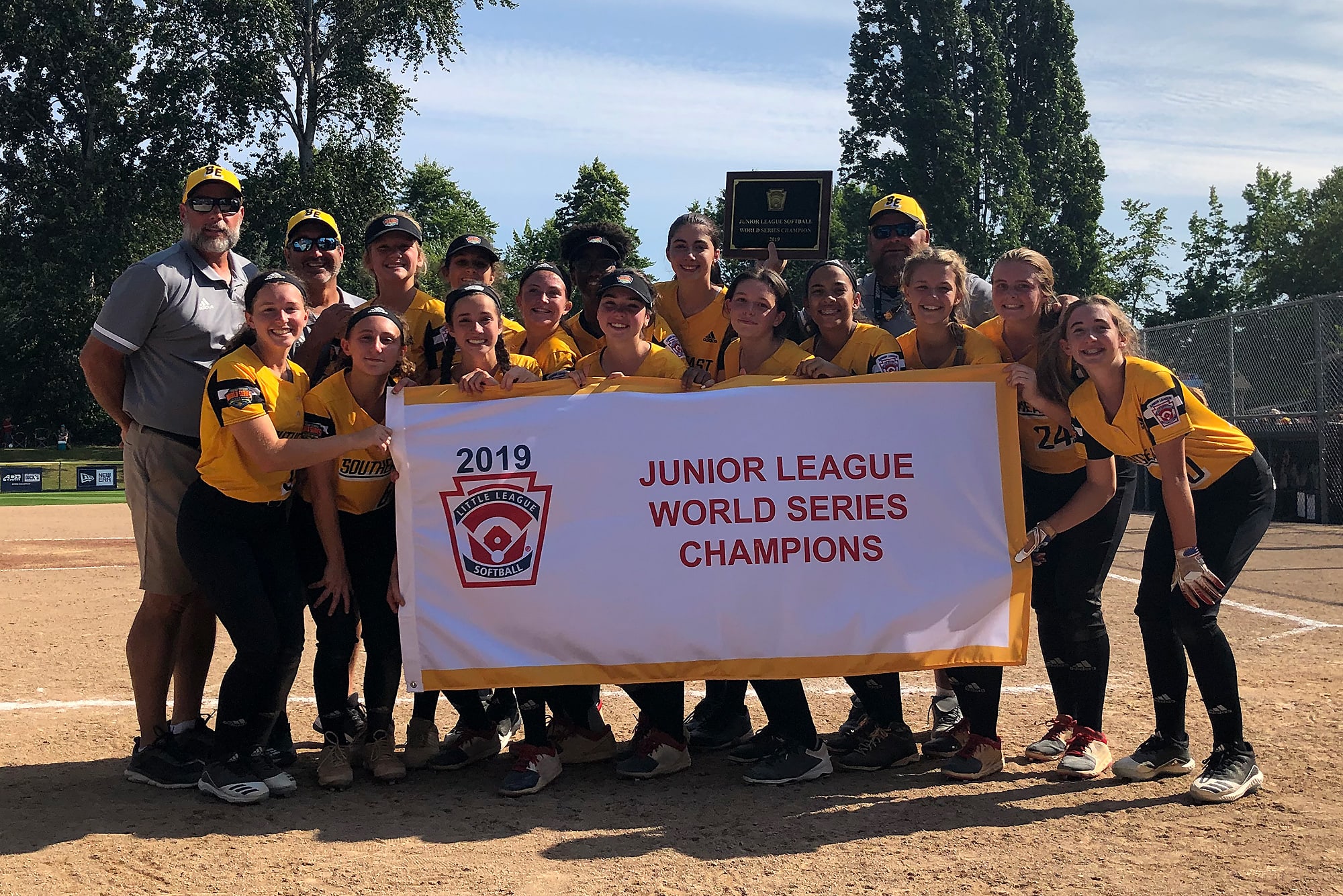 Southeast defeats Southwest, 76; Wins Junior League Softball World