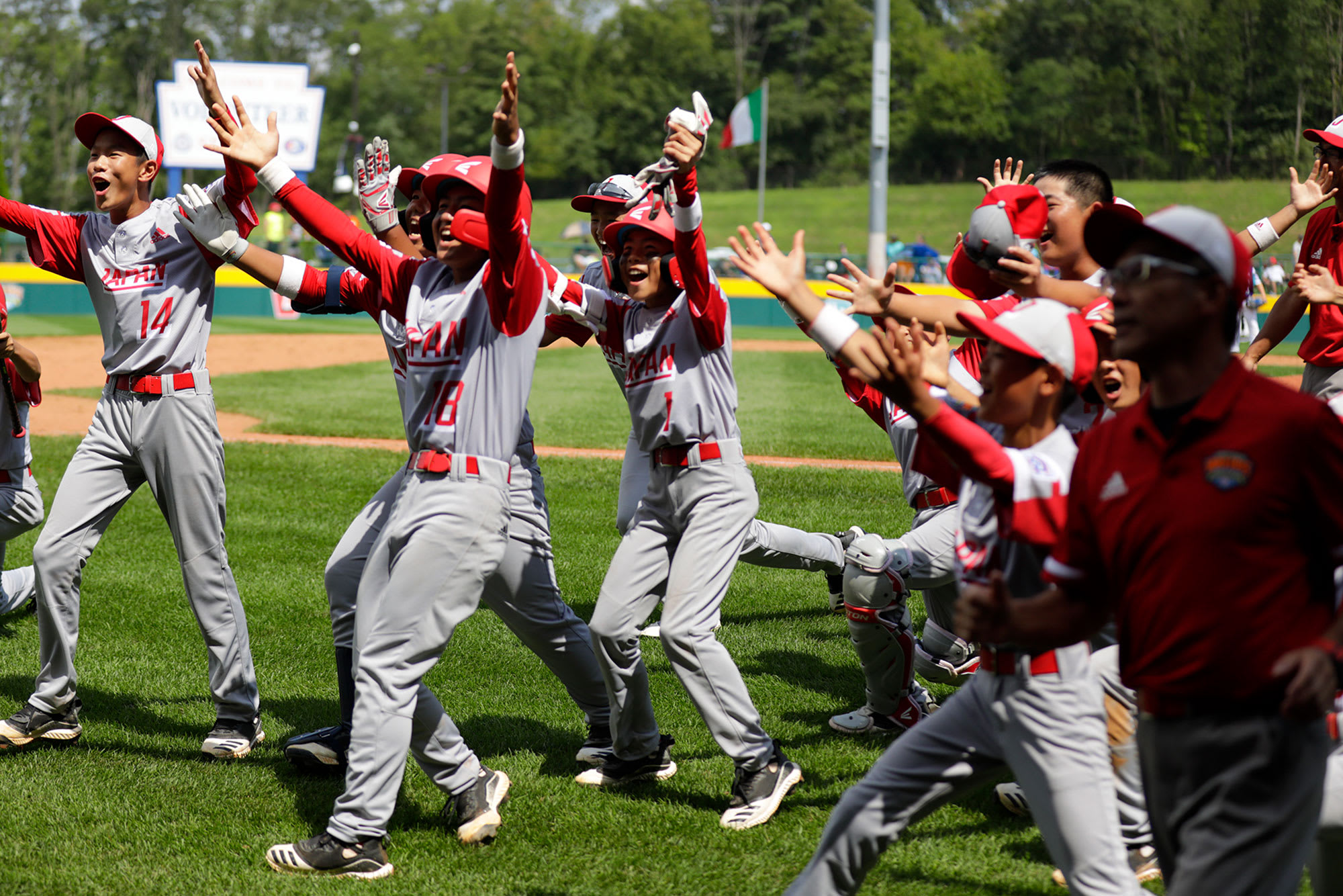 japan team celebrating