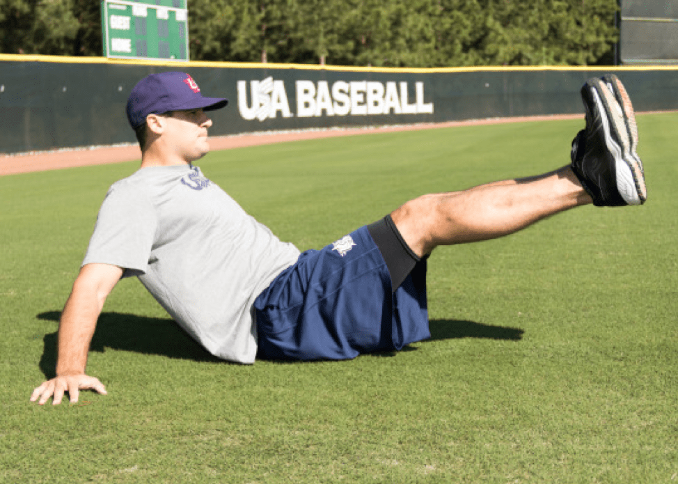 person doing leg exercises