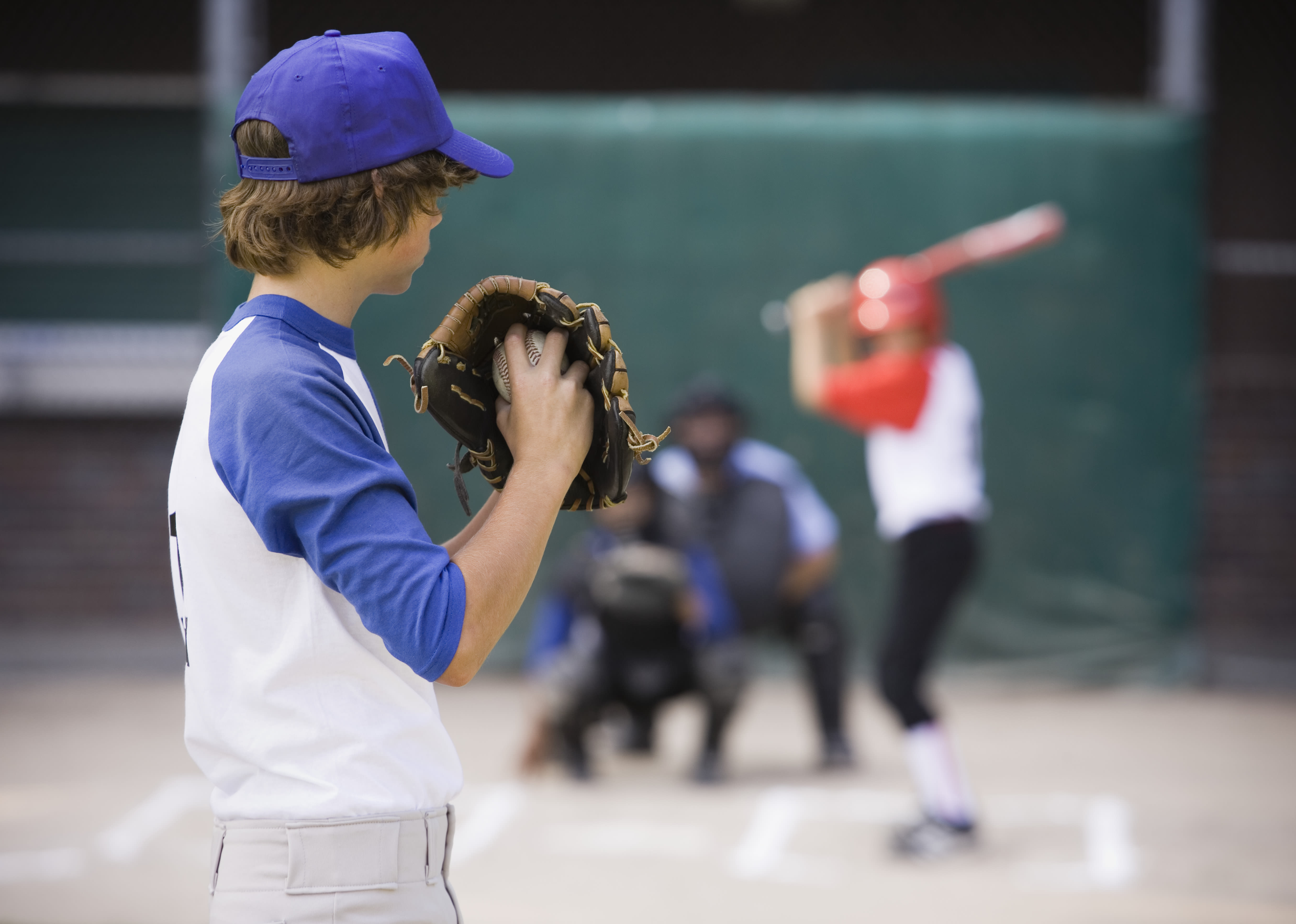 pitcher facing batter