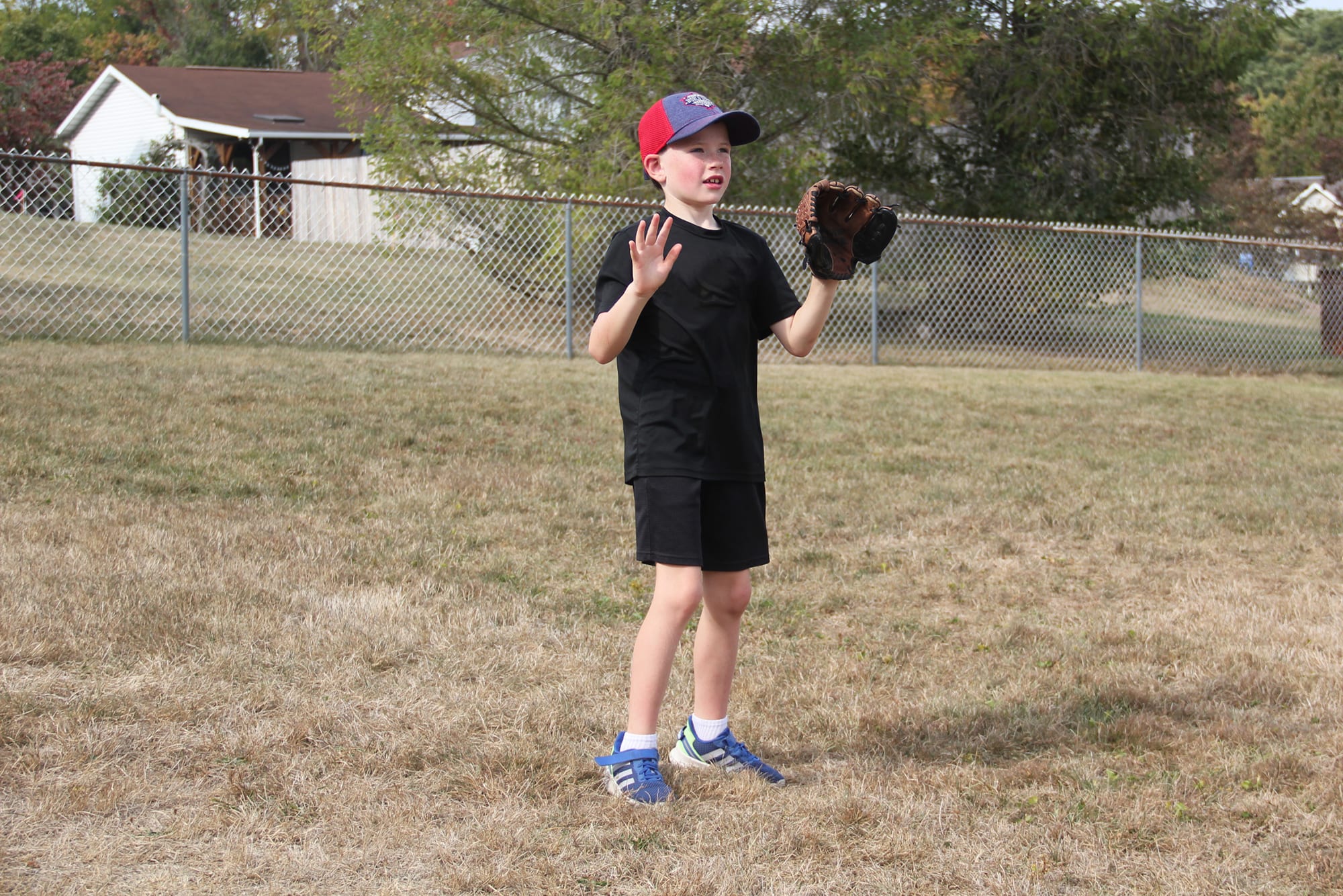 player ready to catch ball