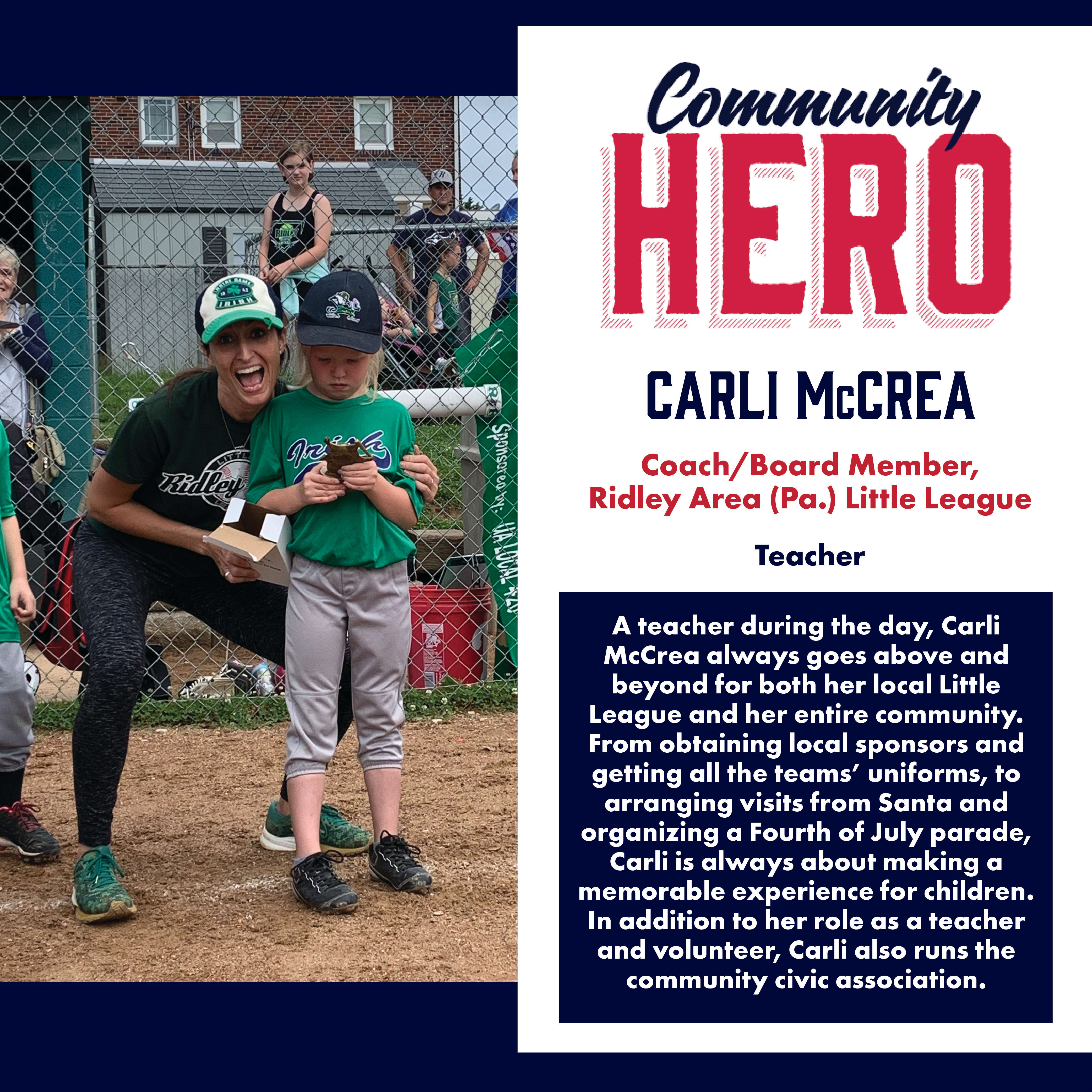 Carli McCrea Community Hero