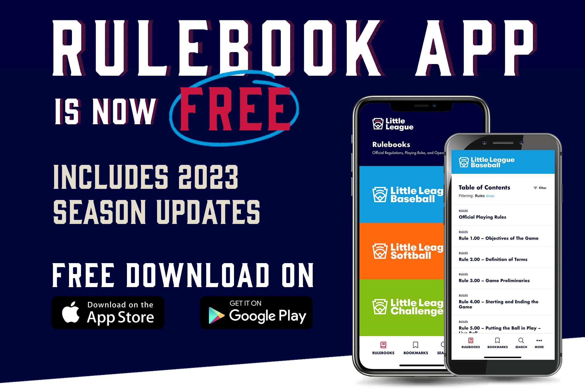 Free Rulebook App, Tournament Mandatory Play Highlight Updates and Rule