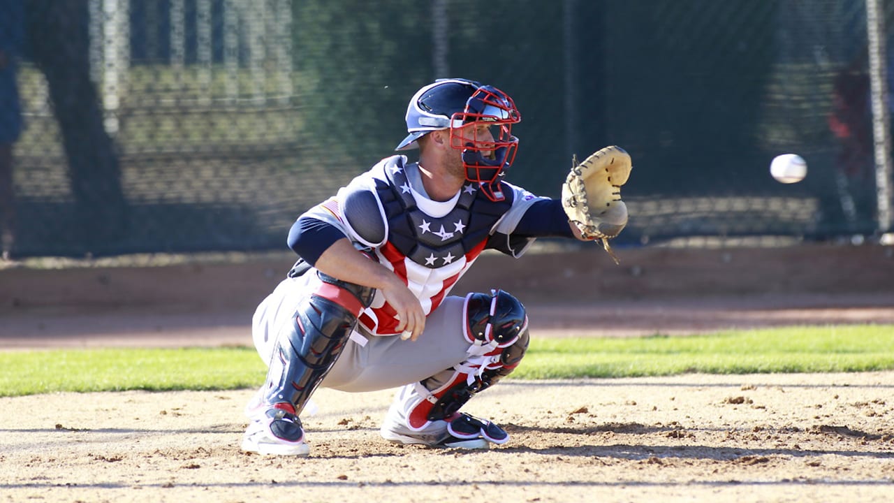 catcher catching ball