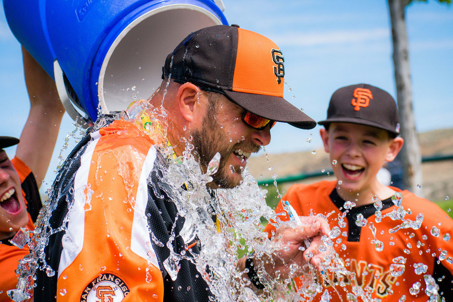 coach water throwing on him