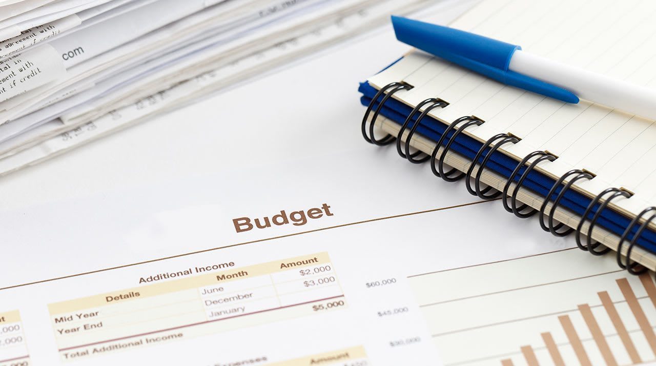 spreadsheet with budget