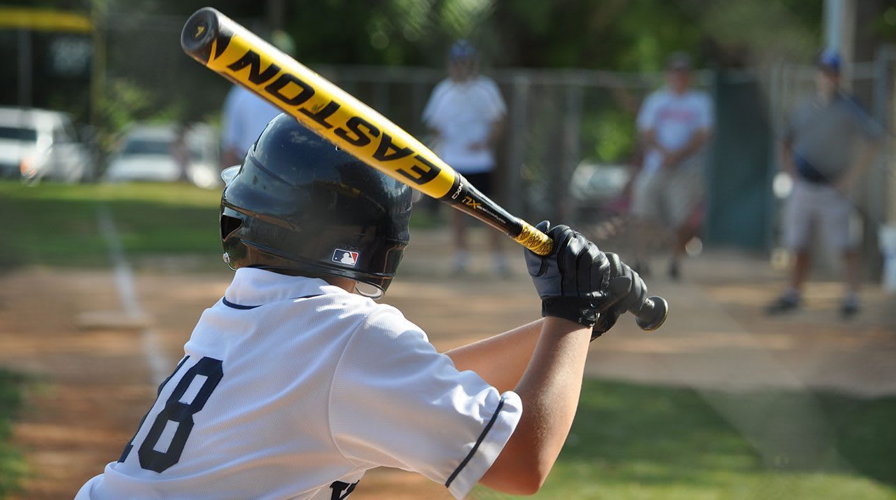 Baseball player up to bat