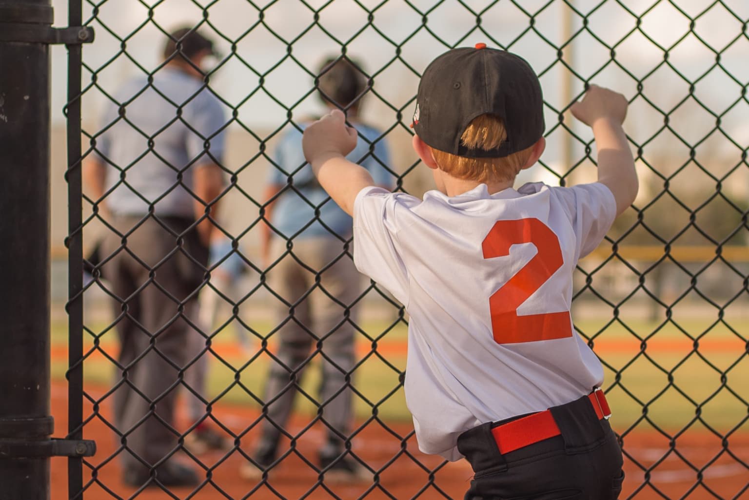 player looking game fence