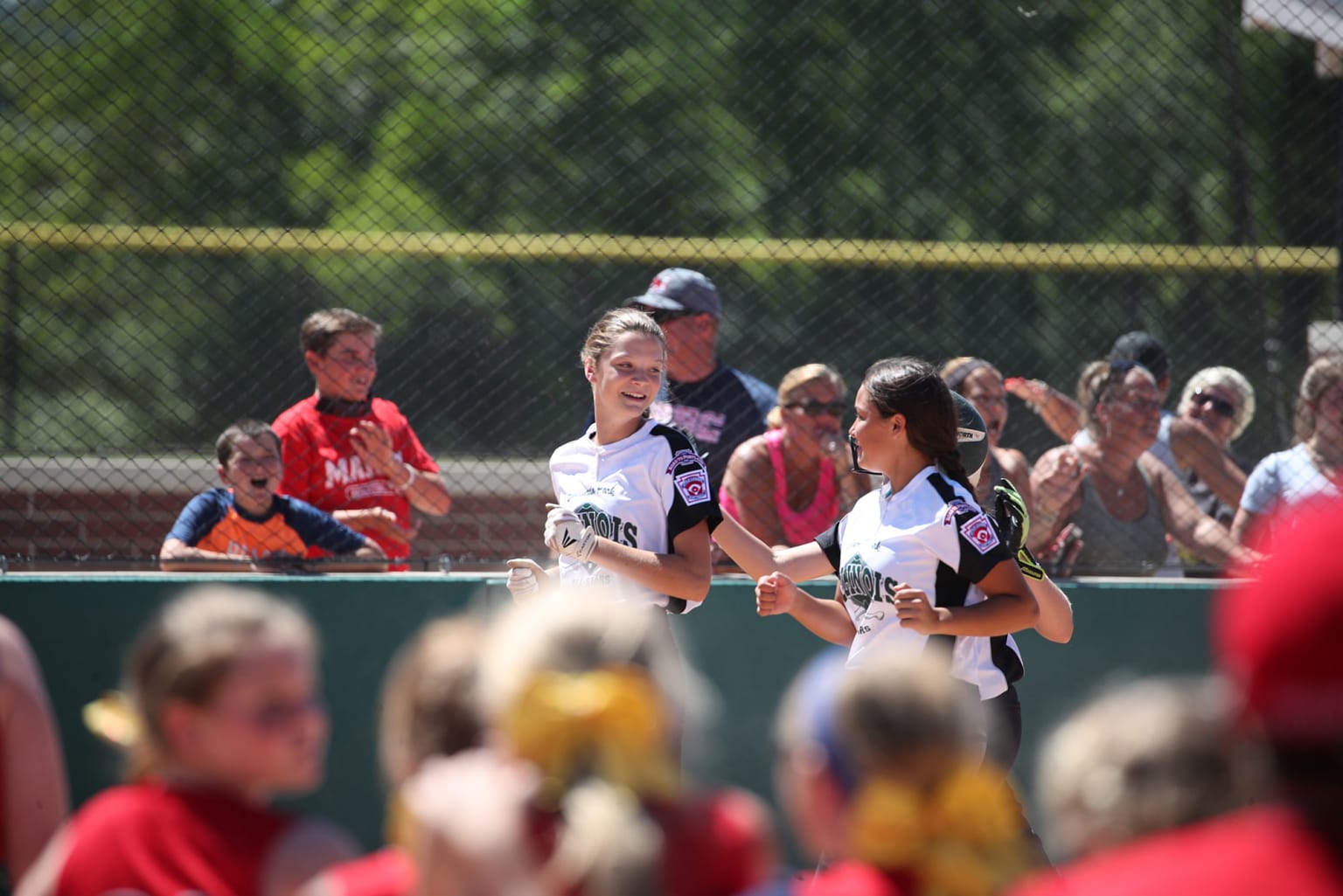 sb players running around field