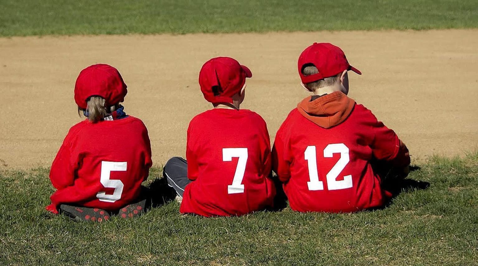 players sitting in a row
