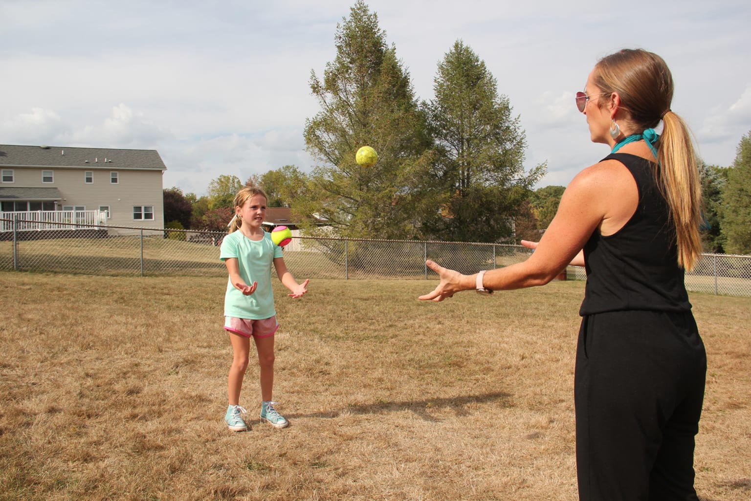 tossing ball