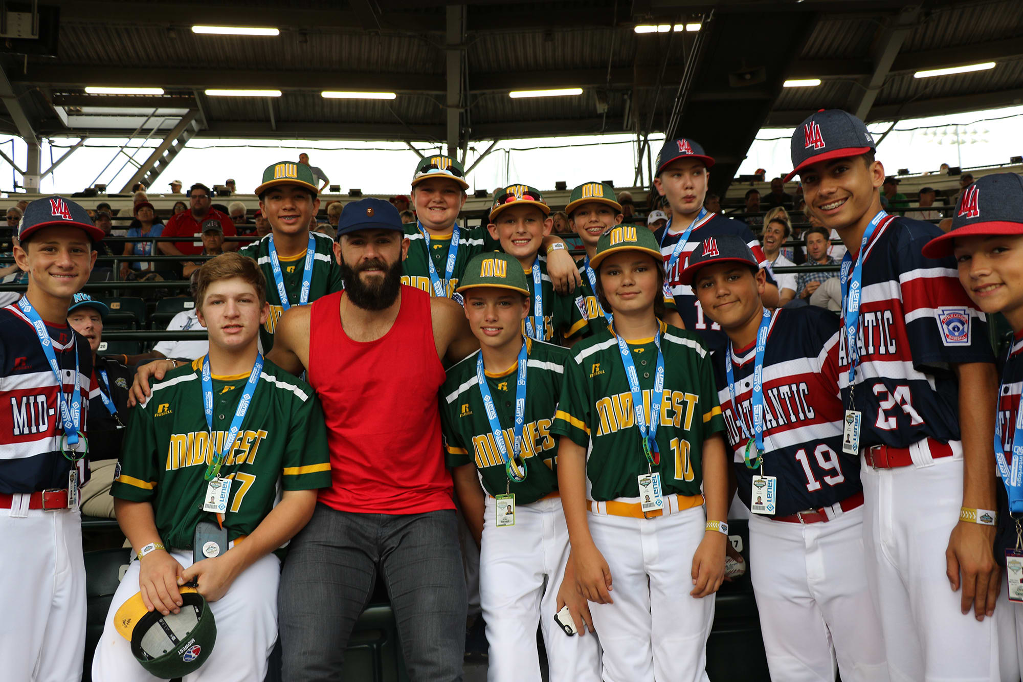 phillies player and ll players group shot
