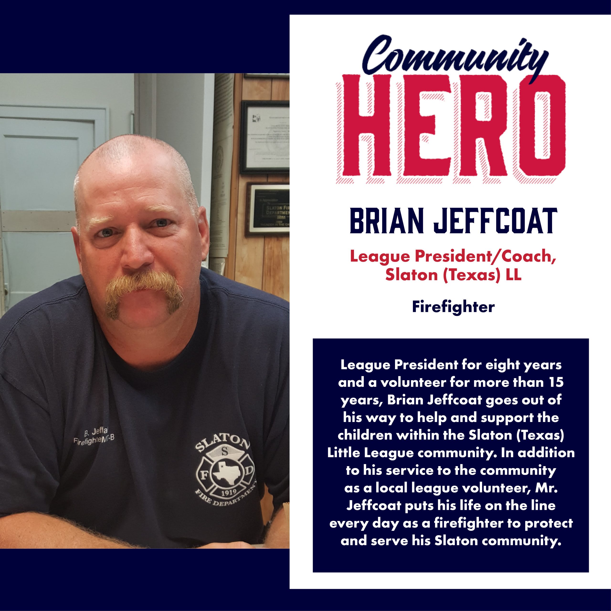 Brian Jeffcoat Community Hero