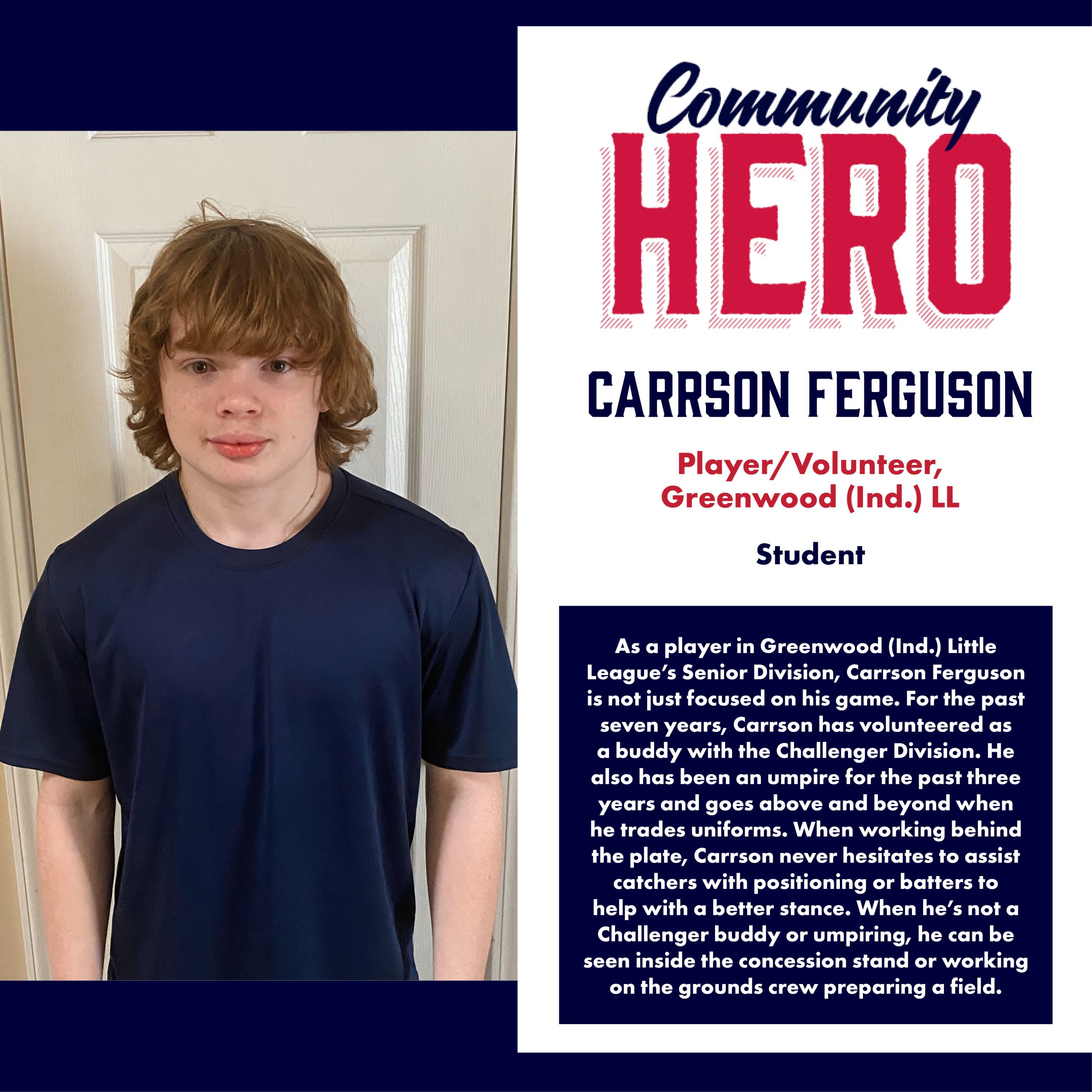 Carrson Ferguson Community Hero