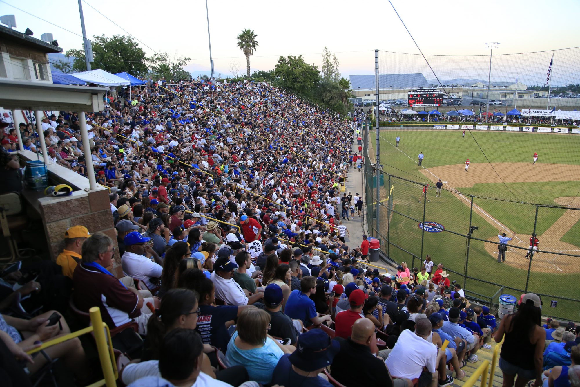 Crowd enjoying the experience at the 2017 Little League Baseball Western Regional Tournament.