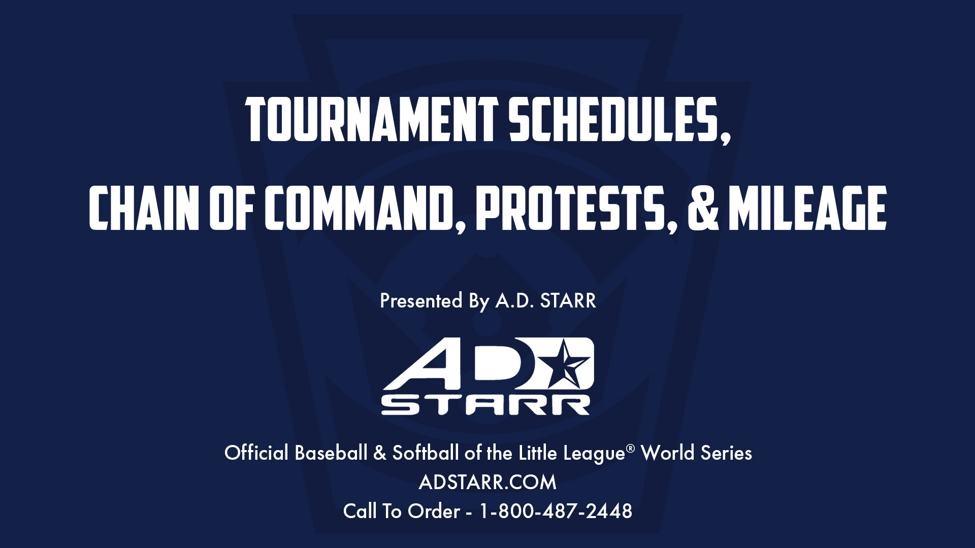 Official Tournament Schedule