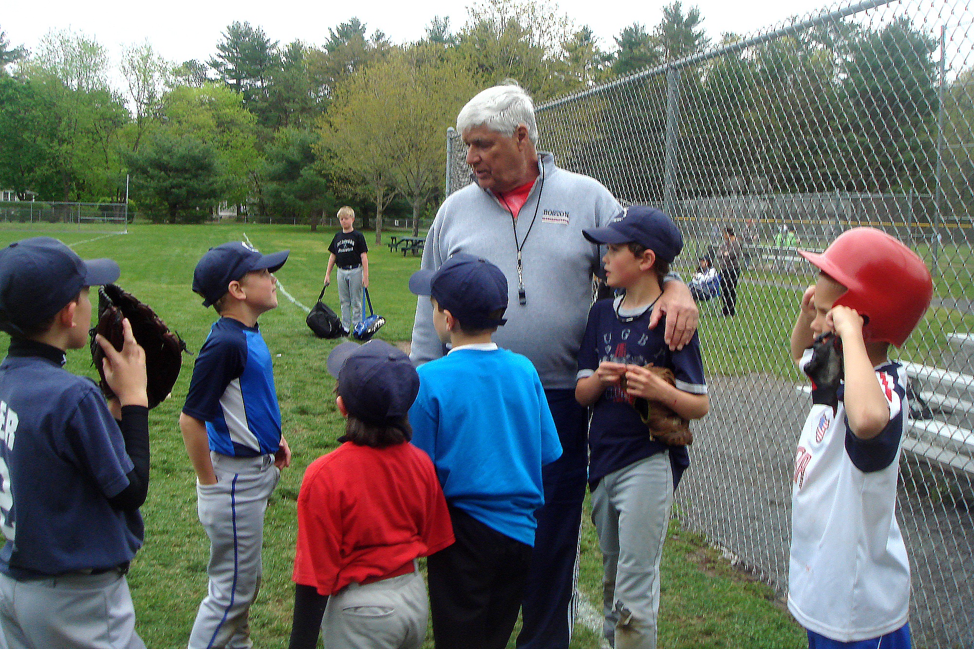 coach and players talking