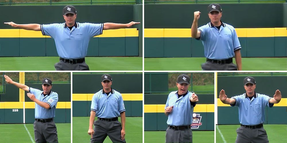 umpire signs collage