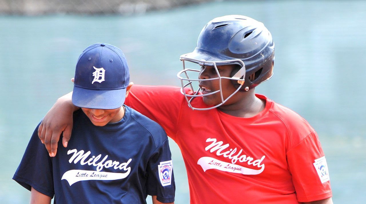 two players talking