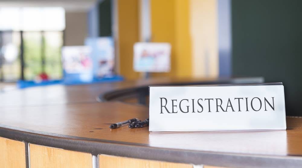 Registration sign