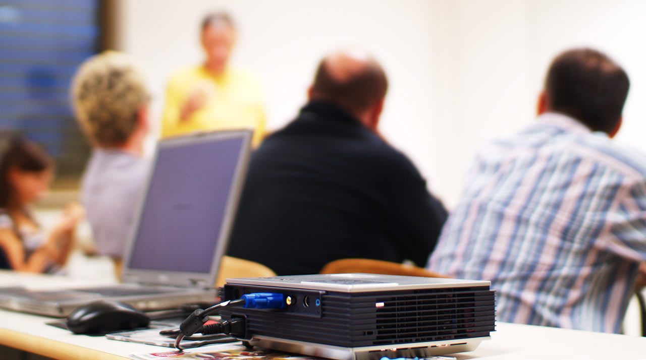 Computer in meeting