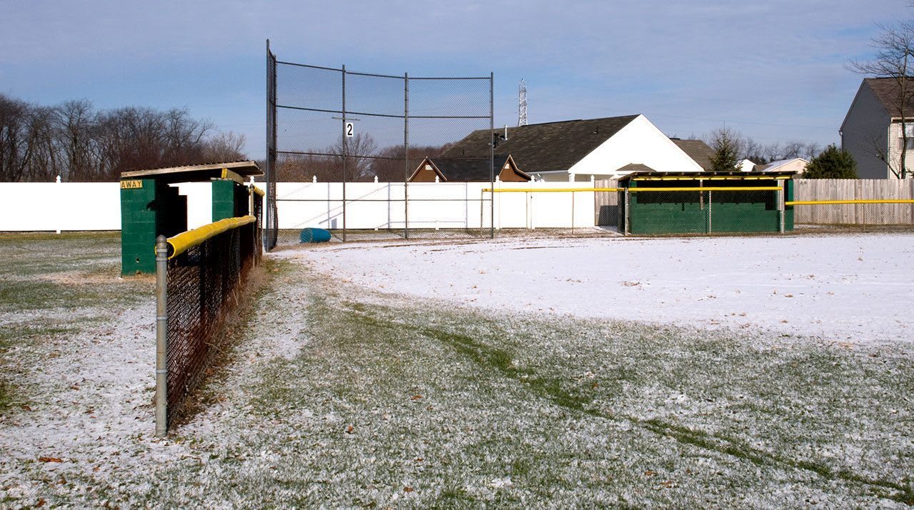 Snow on the field