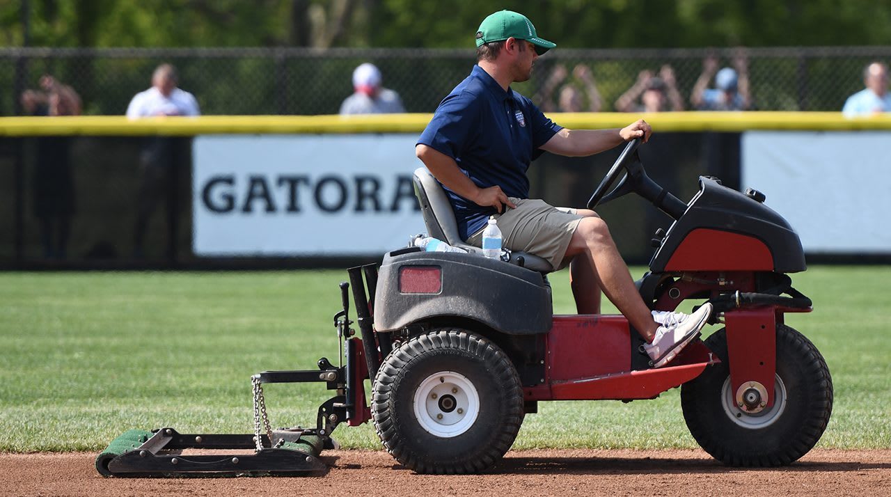 volunteer maintaining field