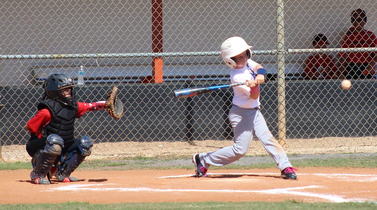 batter swinging