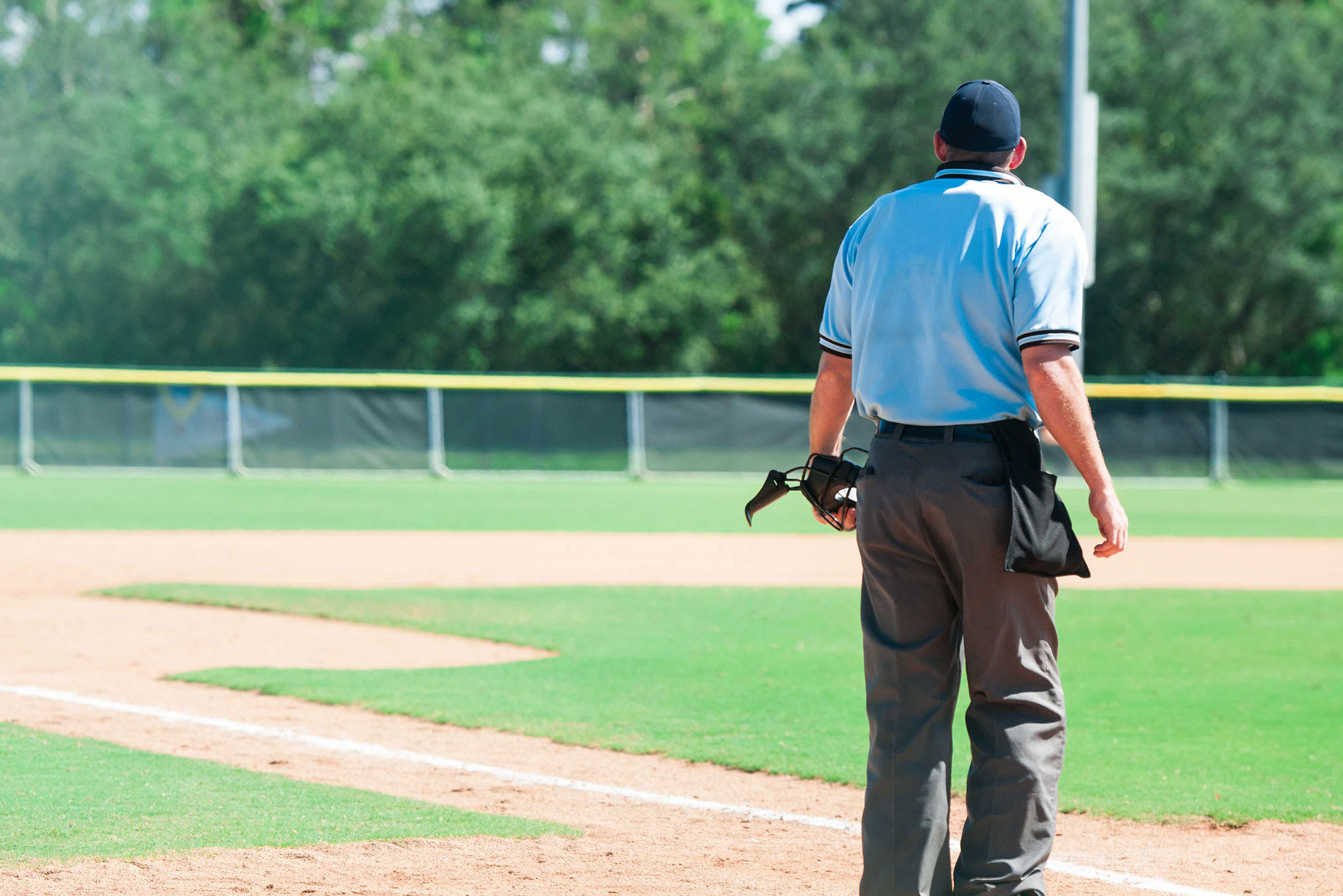 back umpire on field