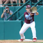 new england first baseman catching ball