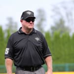 umpire in outfield
